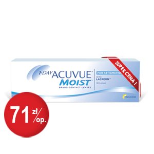 1 DAY Moist Astigmatism 30 sztuk - 4 op. NAJNIŻSZA CENA