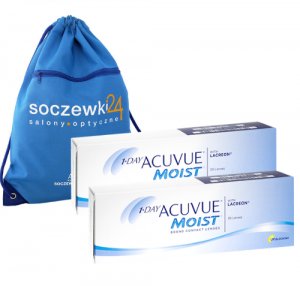 2 x 1-Day Acuvue Moist - 30 szt. + plecak - worek GRATIS
