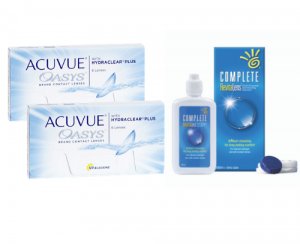2 x Acuvue Oasys - 6 soczewek + płyn COMPLETE RevitaLens® 60 ml GRATIS