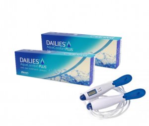 2 x DAILIES Aqua Comfort Plus - 30 szt.  + Skakanka