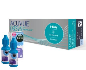 Acuvue® Oasys 1-Day with HydraLuxe - 30 soczewek i BLINK INTENSIVE + BLINK INTENSIVE GRATIS