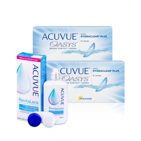 2 x Acuvue Oasys i Acuvue RevitaLens