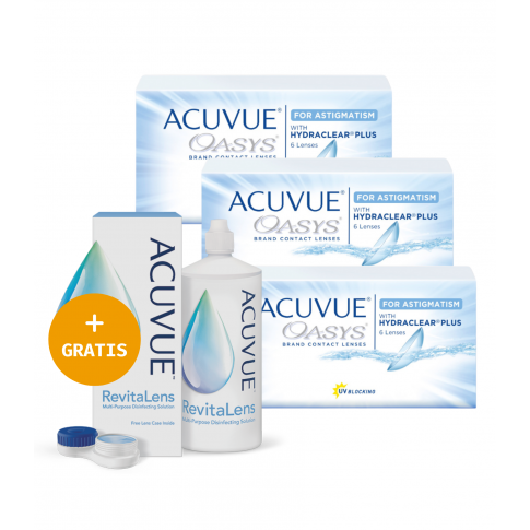 Acuvue Oasys for Astigmatism i Acuvue RevitaLens