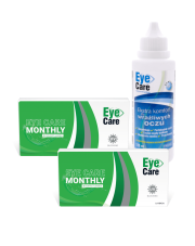 2 x Eye Care Monthly i płyn Eye Care Plus GRATIS