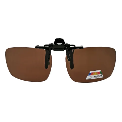 Nakladka przeciwsloneczna na okulary polaryzacyjna z etui brazowa M 2000001025307