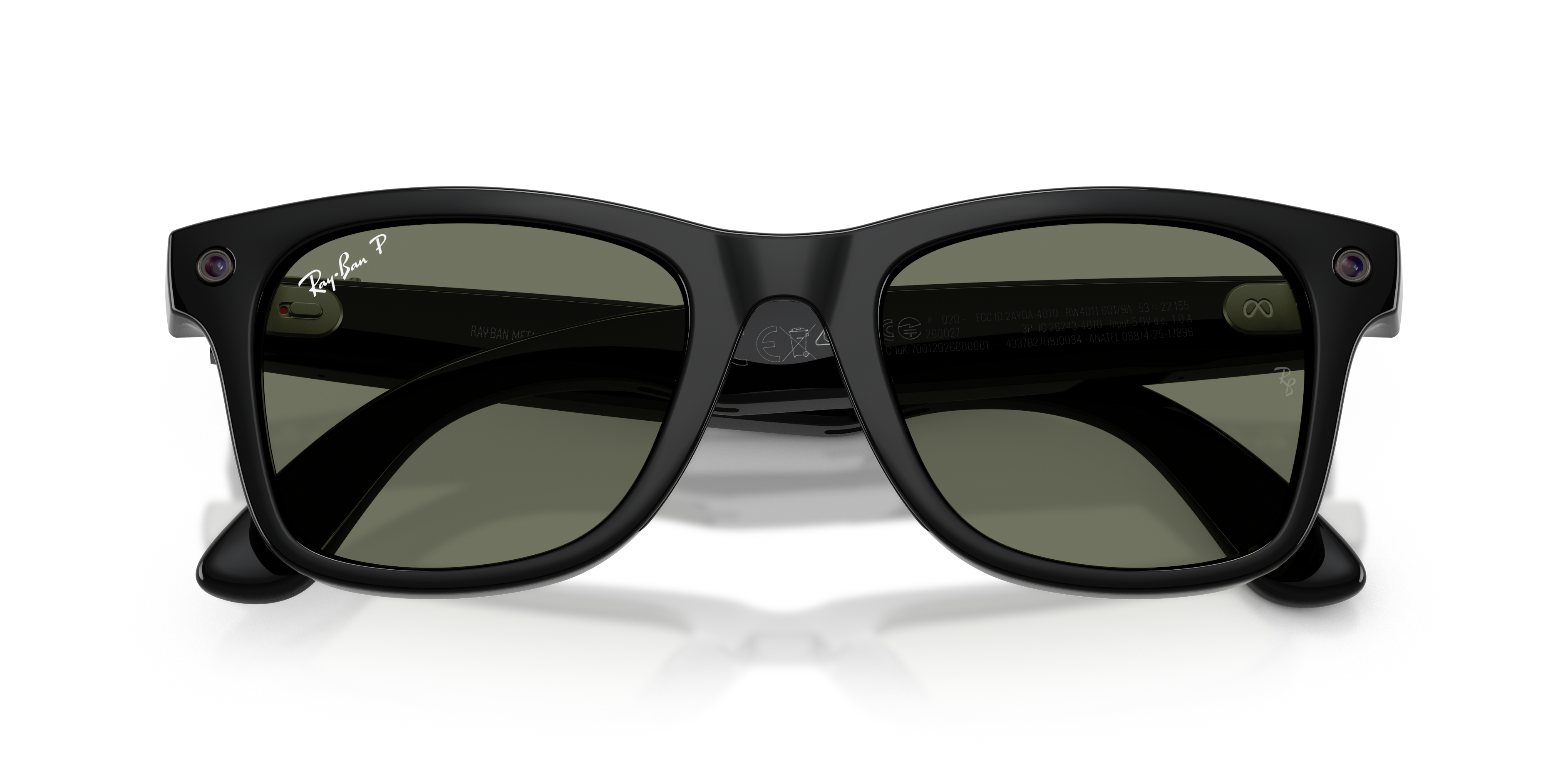 Ray-Ban Meta RW4011 601/9A – czarne inteligentne okulary z zielonymi soczewkami polaryzacyjnymi