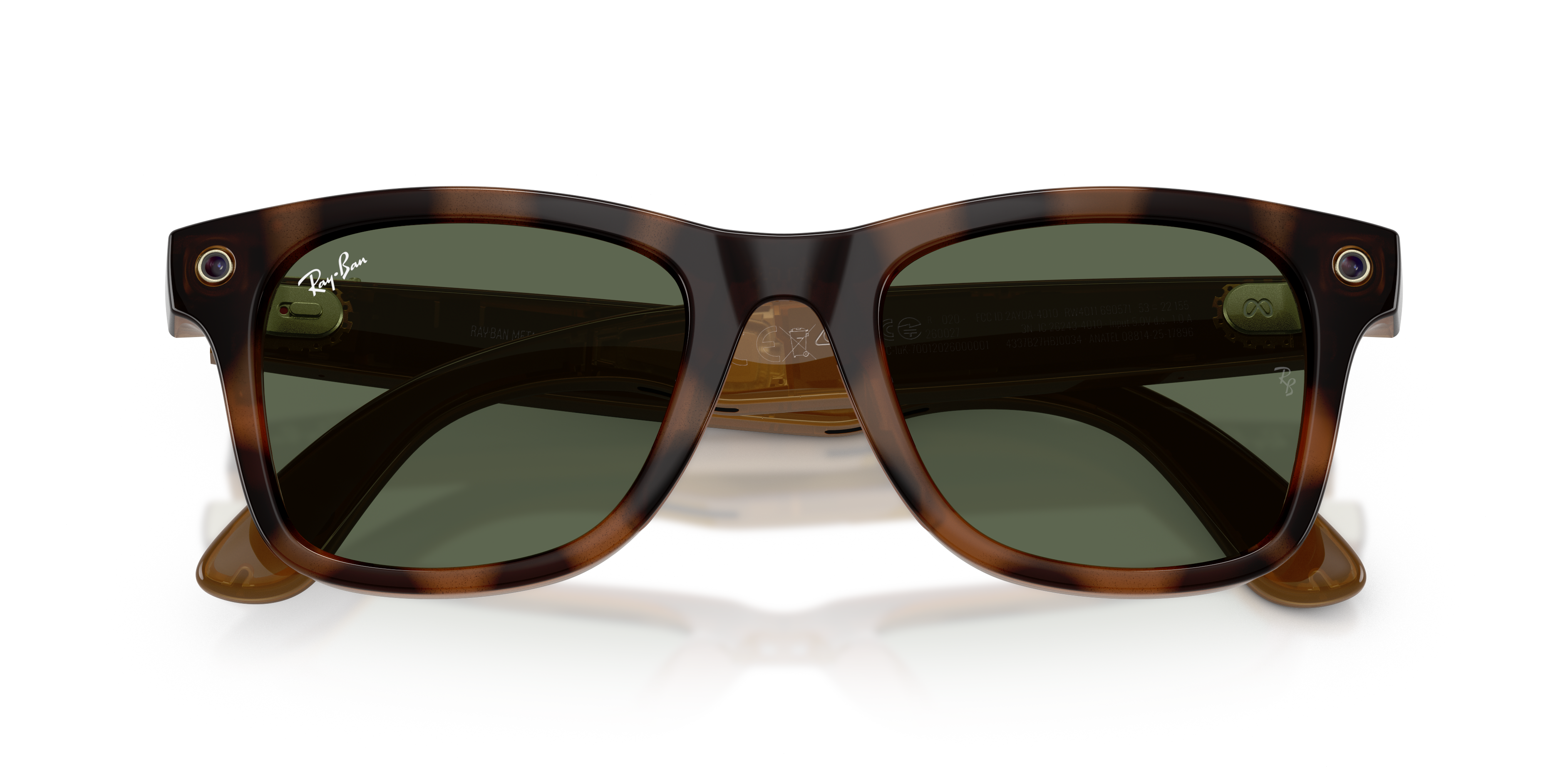 Ray-Ban Meta RW4011 690571 – inteligentne okulary Havana z zielonymi soczewkami G-15