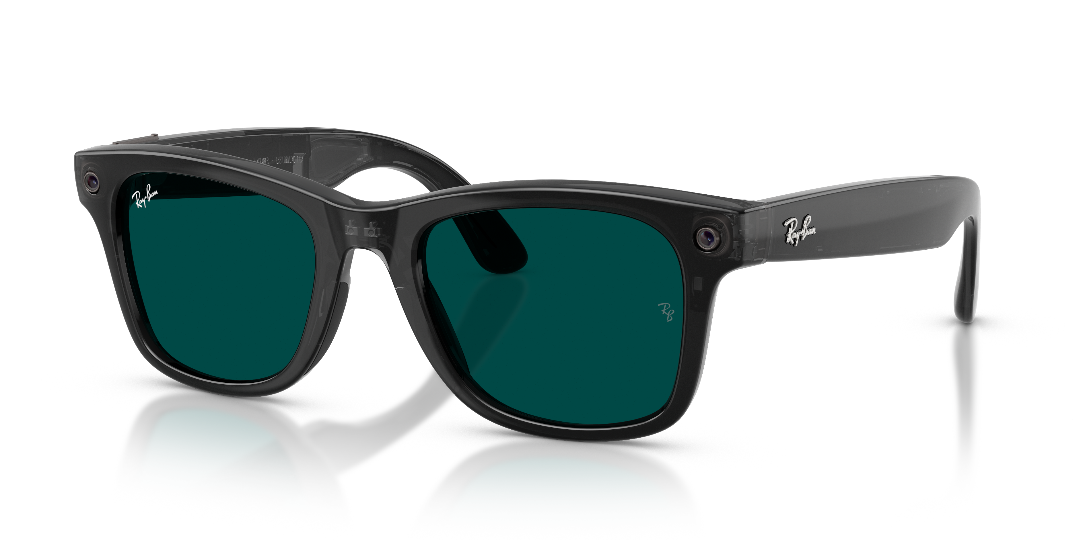 Ray-Ban Meta RW4011 690680 - transparentna czarna oprawka z jasnymi soczewkami
