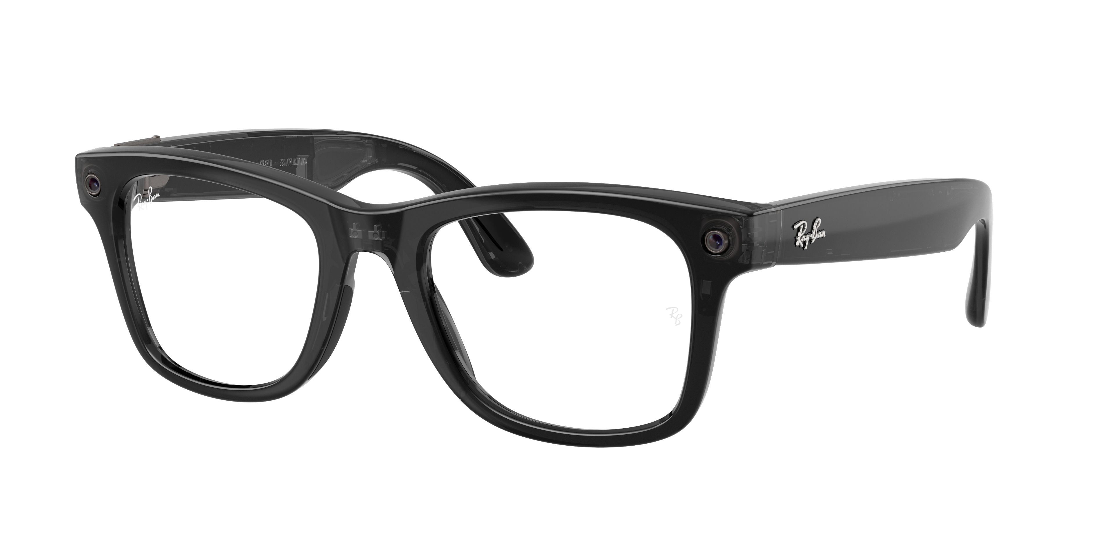 Ray-Ban Meta RW4011 690680 - transparentna czarna oprawka z soczewkami Aquamarine