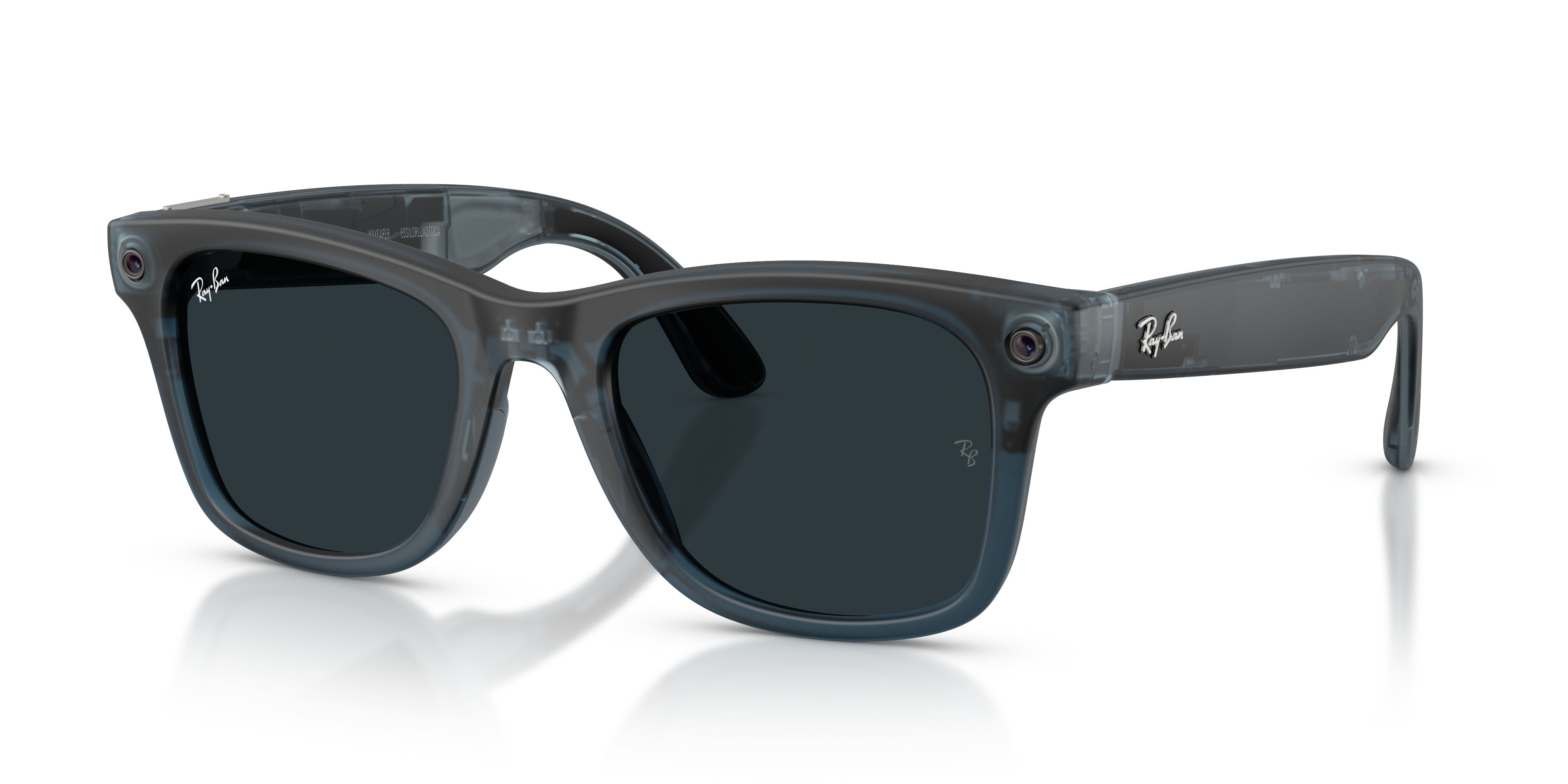 Ray-Ban Meta RW4011 69211Z - transparentna szaroniebieska oprawka i przyciemnione soczewki