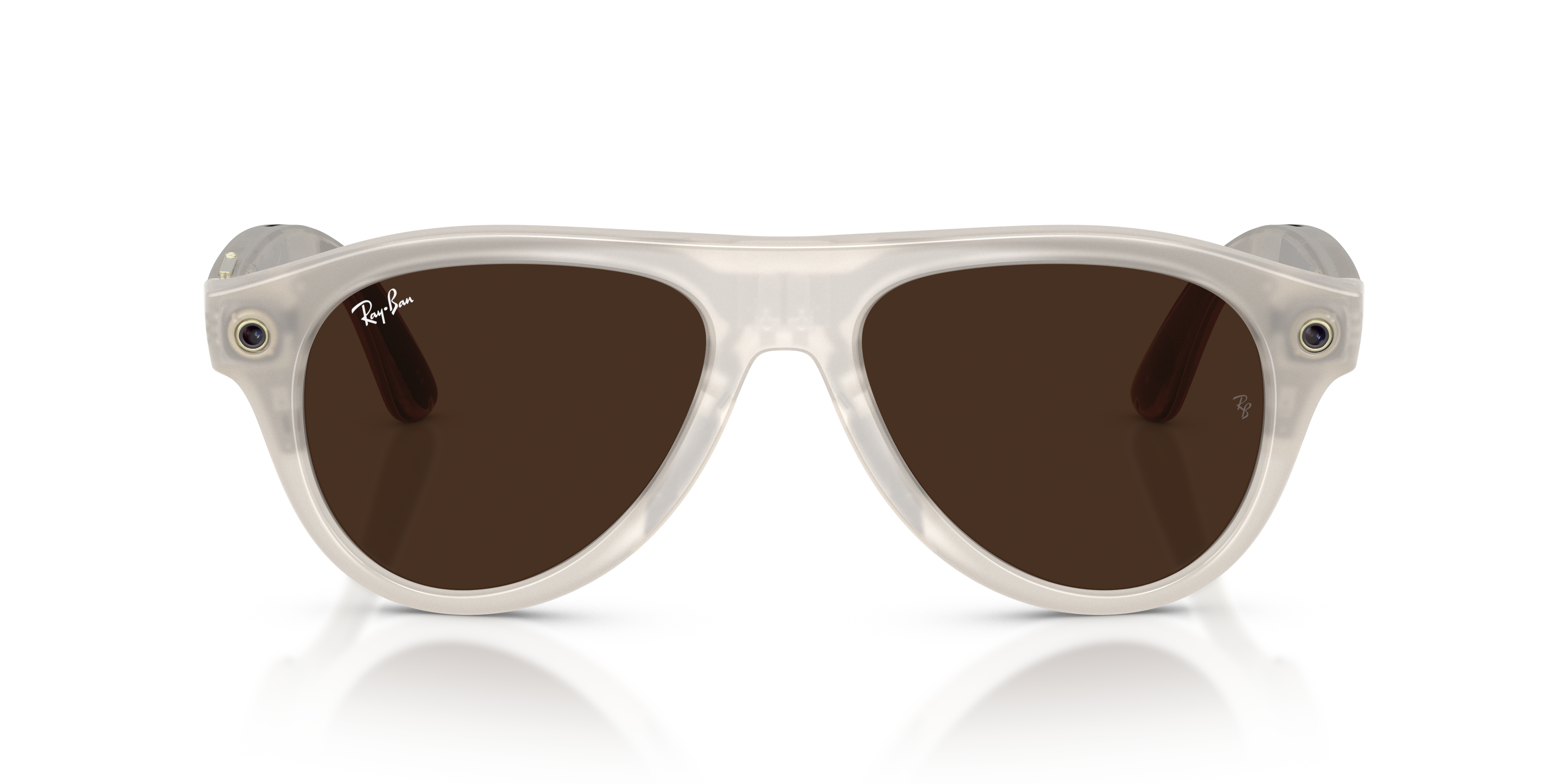 Ray-Ban Meta RW4016 6907M4 – jasne soczewki Transitions Clear Brown w oprawce Milky Warm Beige