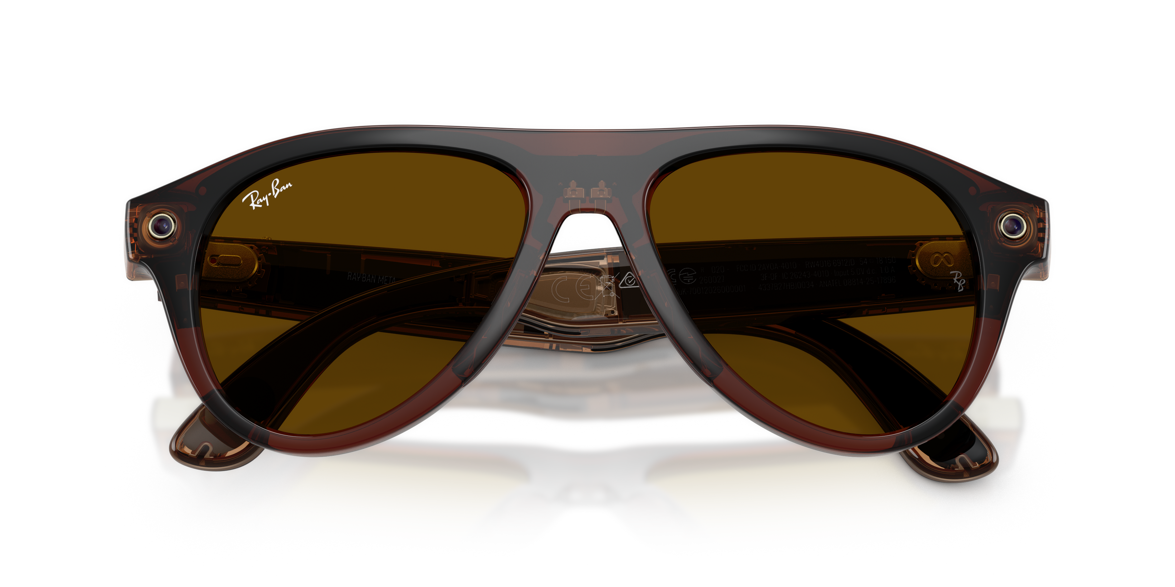 Ray-Ban Meta RW4016 6912JD – transparentna oprawka Umber, soczewki Transitions Jade