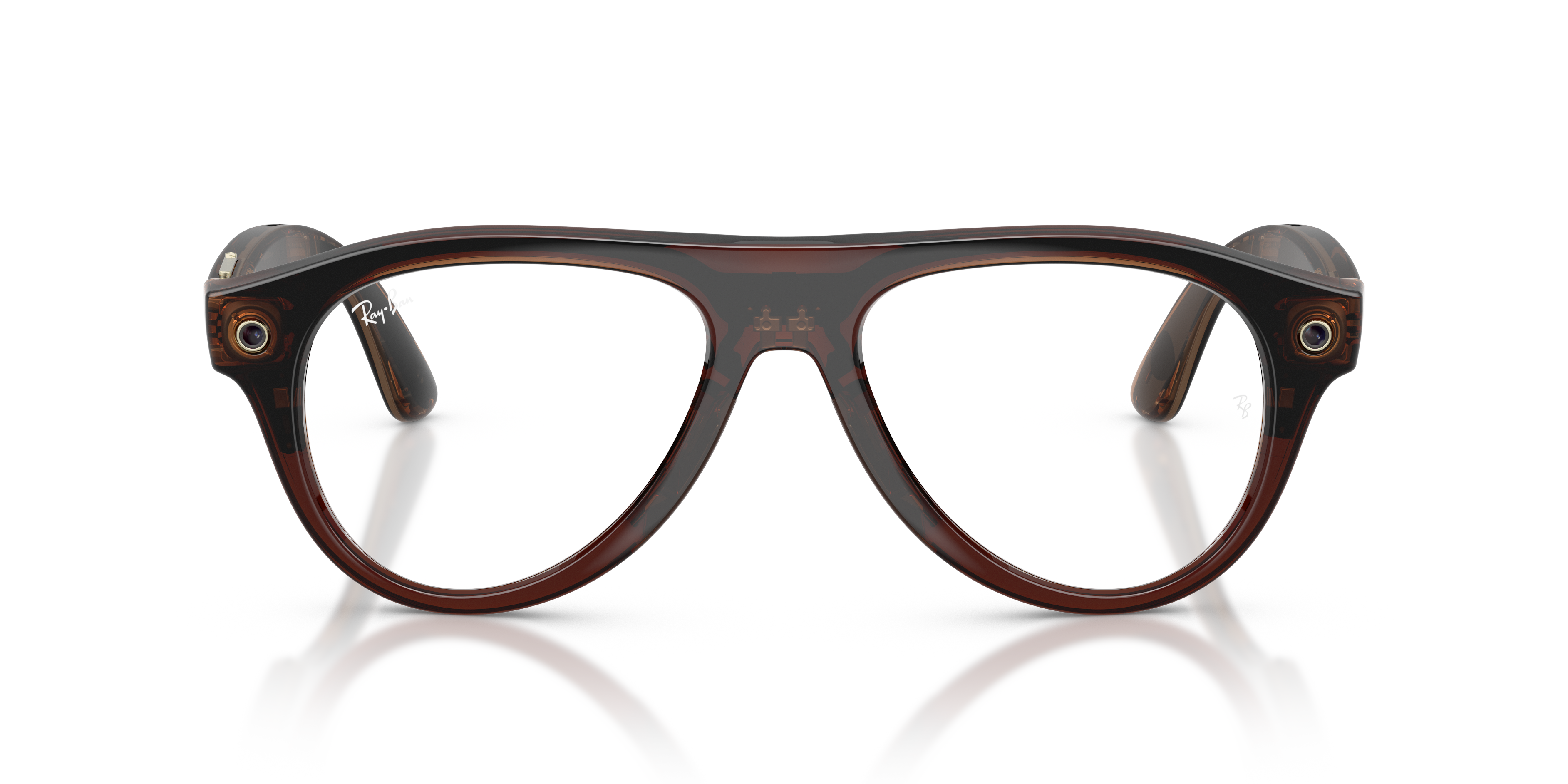 Ray-Ban Meta RW4016 6912JD – jasne soczewki Transitions w transparentnej oprawce Umber